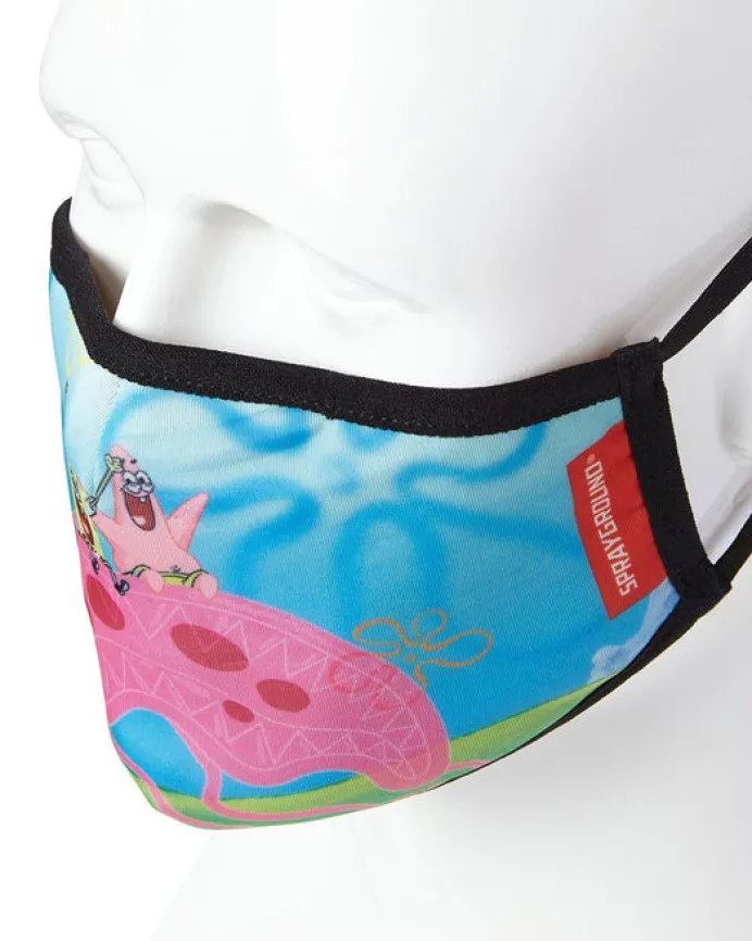 ADULT SPONGEBOB JELLY SHARK FORM FITTING FACE-COVERING