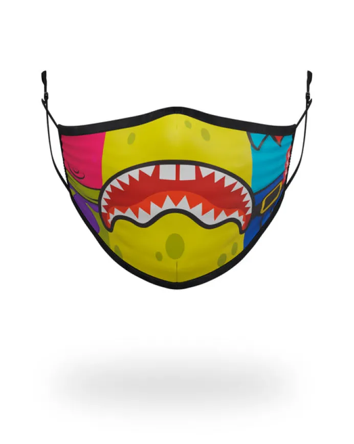 ADULT SPONGEBOB OG SHARK FORM FITTING FACE-COVERING