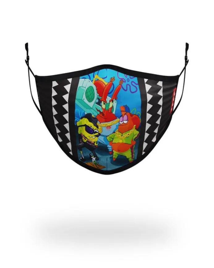 ADULT SPONGEBOB TRACK SUIT FORM FITTING FACE-COVERING