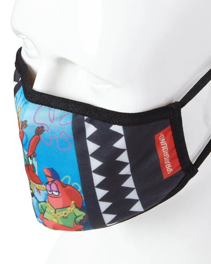 ADULT SPONGEBOB TRACK SUIT FORM FITTING FACE-COVERING