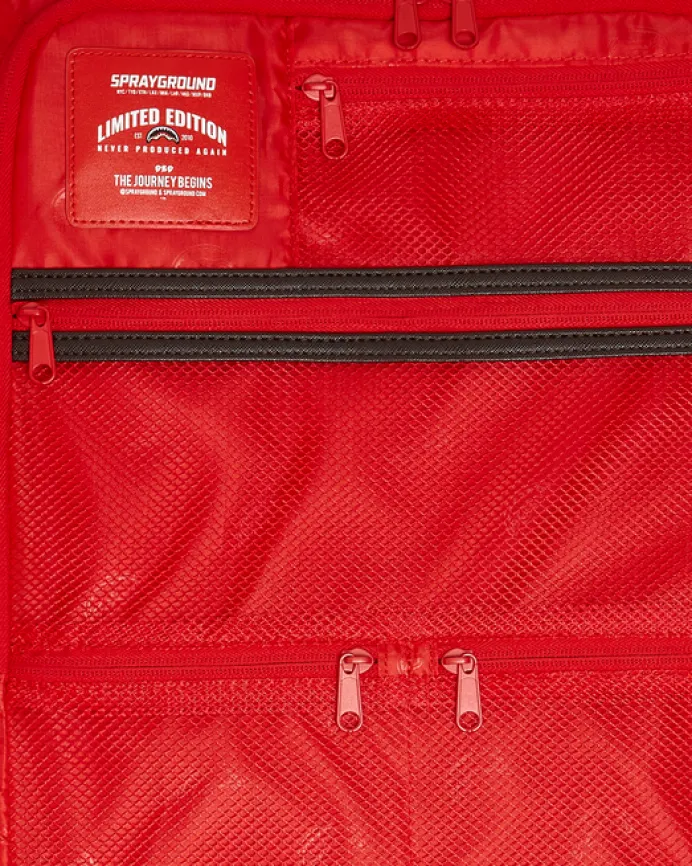 EXTERIOR GOLD ZIP POCKET SHARKS IN PARIS JETSETTER CARRY-ON LUGGAGE