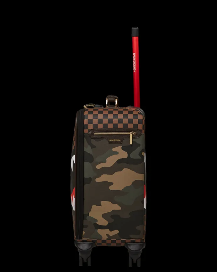 EXTERIOR GOLD ZIP POCKET SHARKS IN PARIS JETSETTER CARRY-ON LUGGAGE