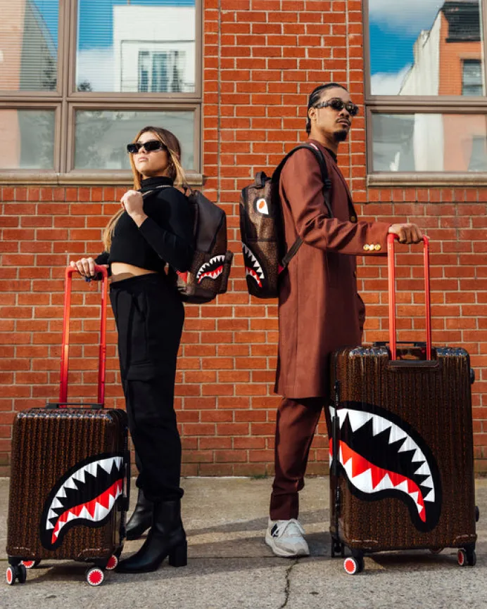 FRENZY SHARKS SHARKNAUTICS HARDSHELL CARRY-ON LUGGAGE