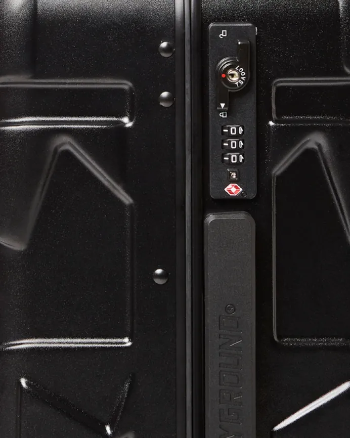 MOLDED SHARKITECTURE BLACK HARDSHELL CARRY-ON LUGGAGE