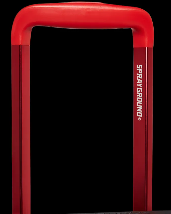 MOLDED SHARKITECTURE RED HARDSHELL CARRY-ON LUGGAGE