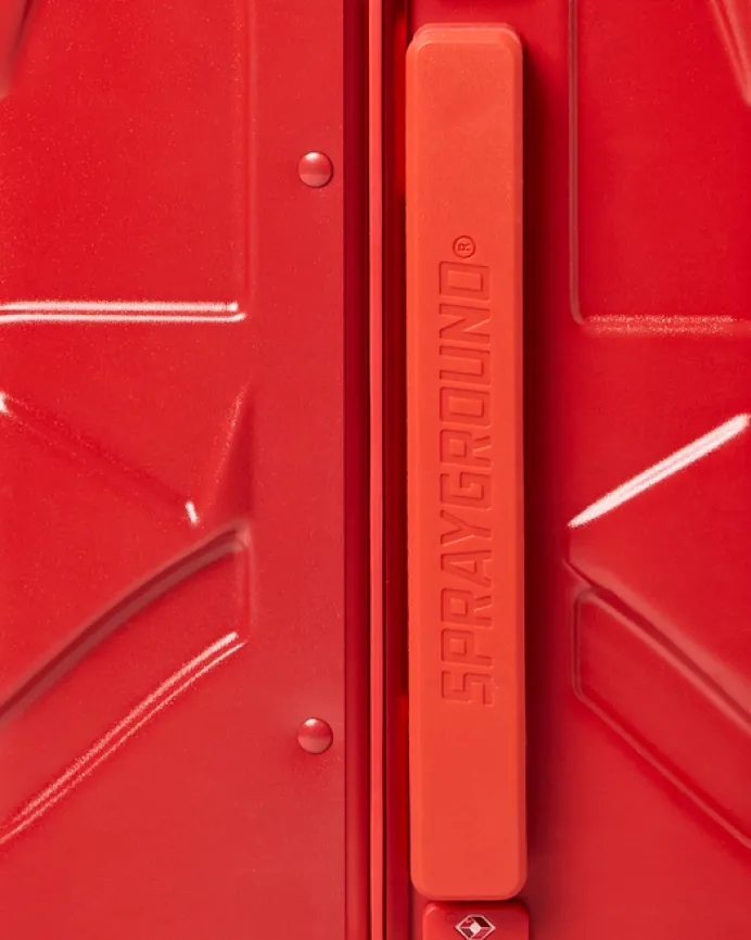 MOLDED SHARKITECTURE RED HARDSHELL CARRY-ON LUGGAGE