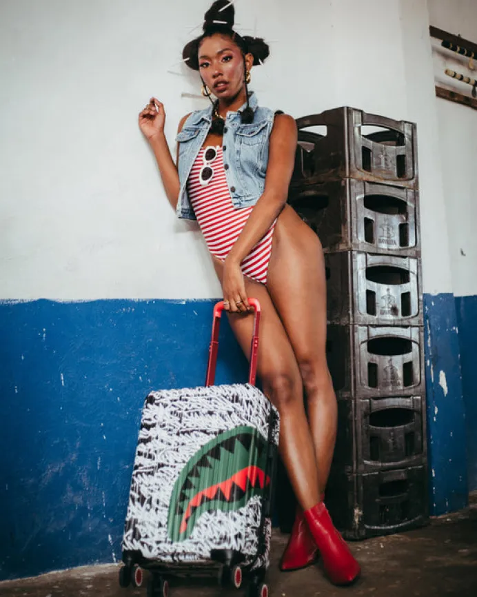 NIGHT NIGHT SHARKNAUTICS HARDSHELL CARRY-ON LUGGAGE