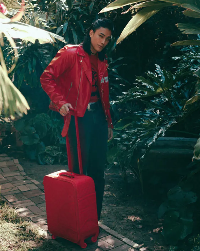 RED RIVIERA JETSETTER CARRY-ON LUGGAGE